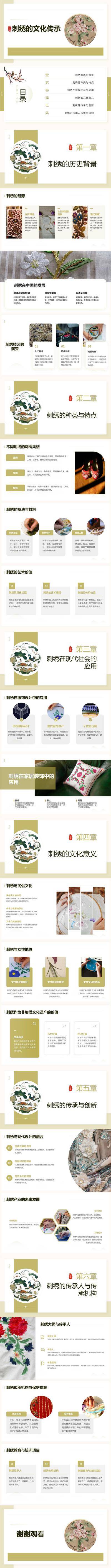 南门网 非遗 刺绣 工艺 PPT 刺绣 文化 传承