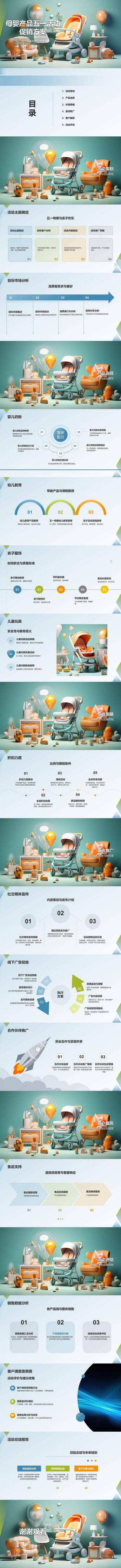 南门网 节日 营销 尿不湿 PPT 活动 促销 母婴 产品 五一 方案