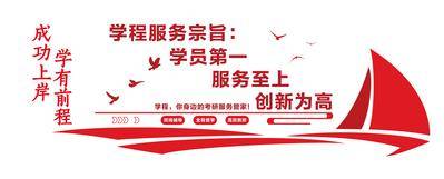 南门网 学车 背景墙 励志 文化墙 教育 考研 培训 机构 励志 红色 激励