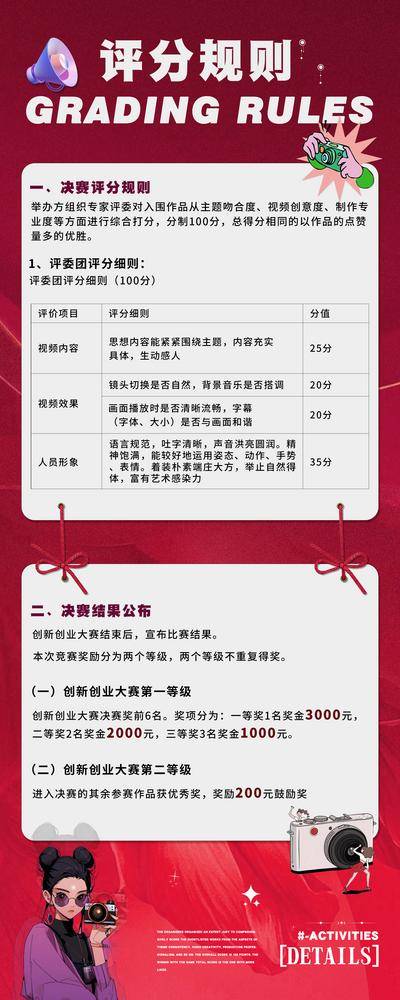 南门网 长图 展架 易拉宝 评分 细则 规则 紫色 摄影 比赛 大赛