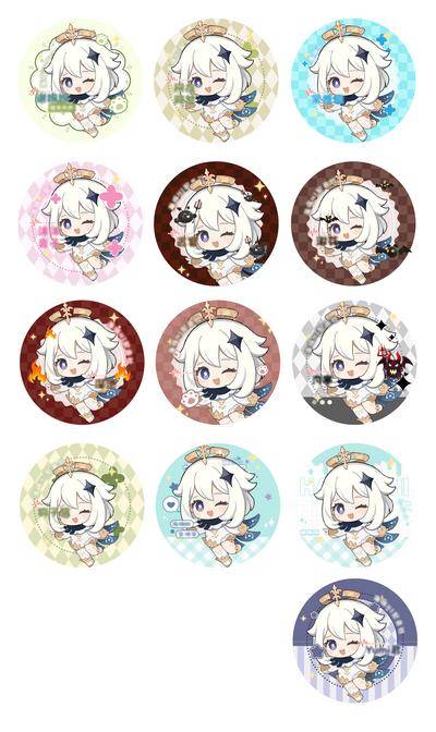 南门网 卡通 可爱 Q版 头像 周边 文创 吧唧 胸章 设计 系列 女仆