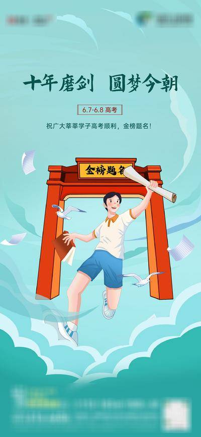 【南门网dcpsd.com】广告 海报 地产 高考 热点 中考 文化 金榜题名 龙门