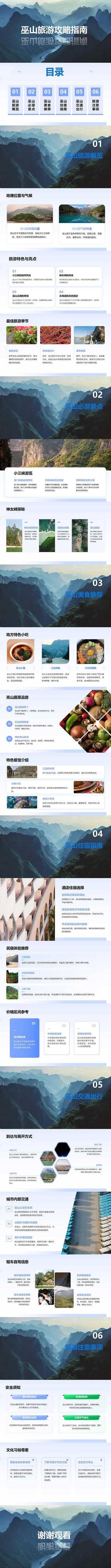 南门网 PPT 旅游 巫山 重庆 攻略 指南