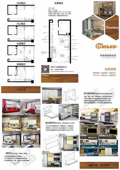南门网 软装 装修 整装 折页 三折页 智能 家居 产品 功能 介绍 智能家居