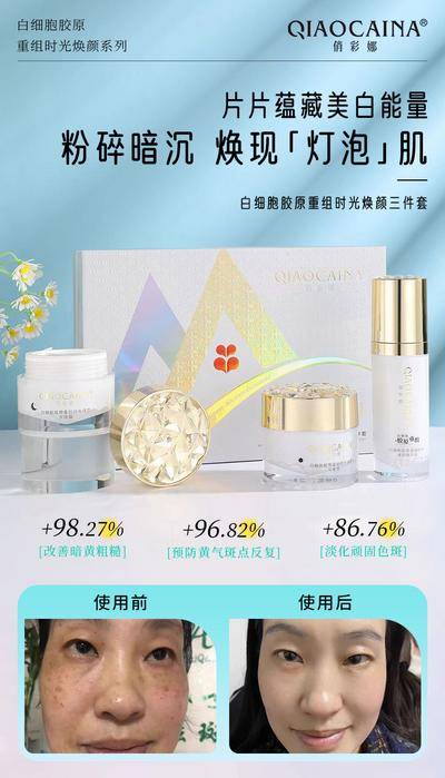 【南门网dcpsd.com】广告 海报 医美 祛斑 美白 案例 对比 精华 化妆品 套装