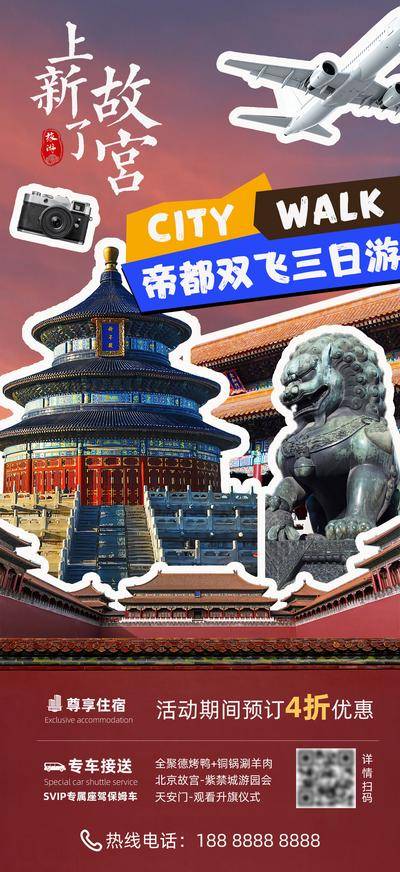 南门网 广告 海报 旅游 故宫 创意 北京 合成 摄影 旅行 紫禁城 天坛 首都