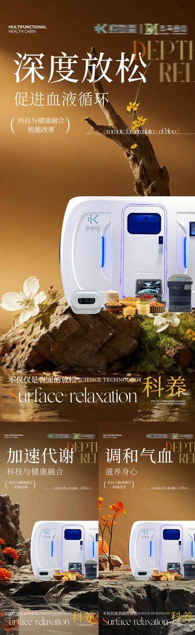 南门网 广告 海报 医美 能量舱 科技 微商 养生 轻医美 大健康