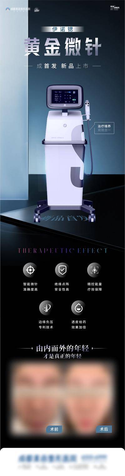 【南门网dcpsd.com】广告 医美 仪器 黄金微针 设备 长图 案例 对比 专题 介绍