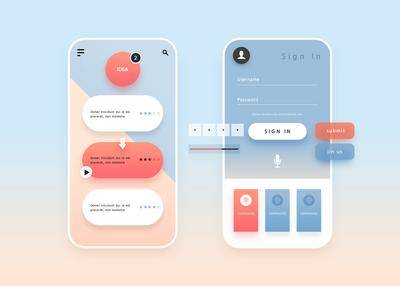 南门网 小程序 色块 插画 UI 设计 扁平 app页面设计 清新风 插画风 app页面 用户登录 用户注册