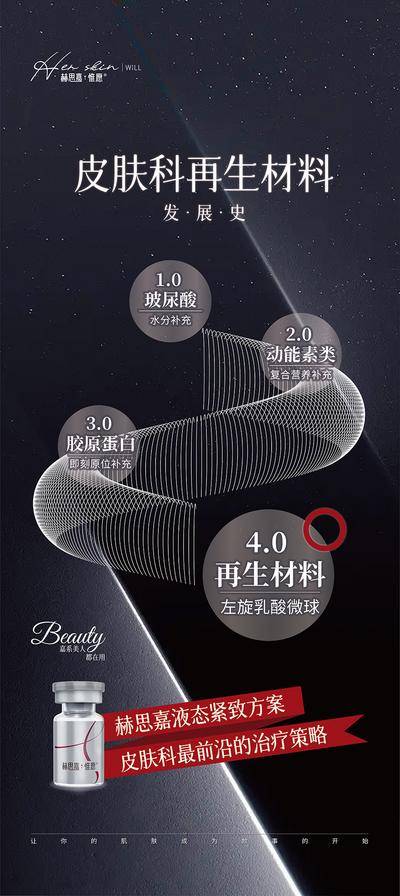 【南门网dcpsd.com】广告 医美 高端 产品 质感 创意 医院 美业 整形 美容 版式 排版 构图 大气 高级 宣发 赫思嘉惟愿 产品 皮肤再生 玻尿酸 胶原蛋白 皮肤 修复 年轻 紧致 提亮 抗衰 细腻 幼态