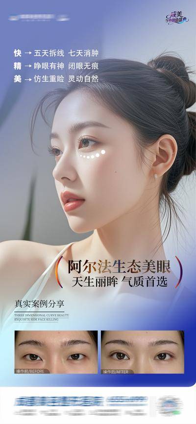 【南门网dcpsd.com】医美 高端 质感 美眼 创意 模特 医院 美业 整形 美容 版式 排版 大气 高级 时尚 气质 潮流 宣发 阿尔法 生态美眼 案例 眼周 年轻 对比图 逆龄 饱满 抗衰