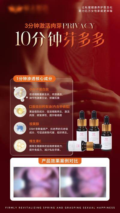 【南门网dcpsd.com】海报 医美 高端 私密 护理 精华液 效果对比 女性健康 私密养护 私密