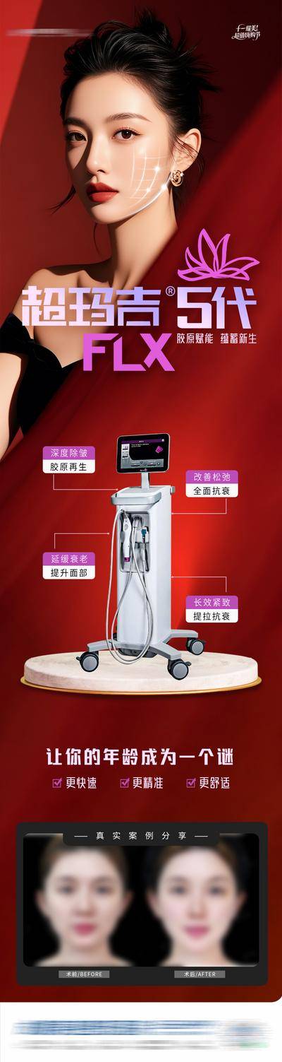 南门网 医美热玛吉5代仪器抗衰创意海报