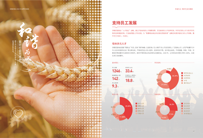 南门网 折页 单页 农业 画册 小麦 数据 环形图