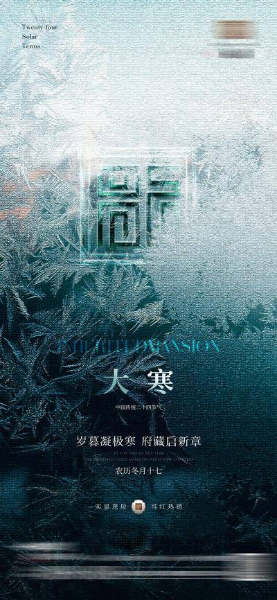 南门网 广告 海报 节气 大寒 地产 品牌 形象 大气