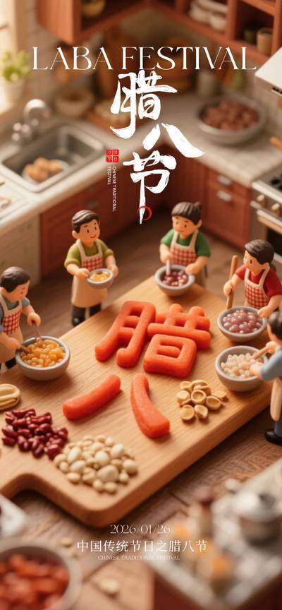 南门网 腊八节海报
