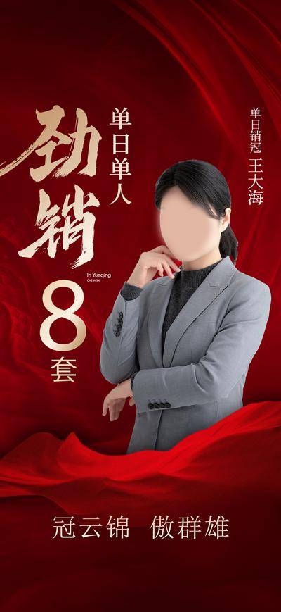 南门网 海报 地产 人物 销冠 业绩 冠军 排行榜 激励 团队
