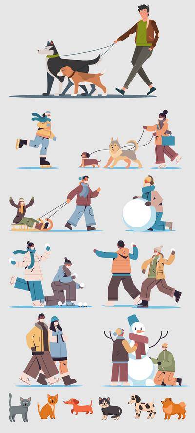 南门网 插画人物