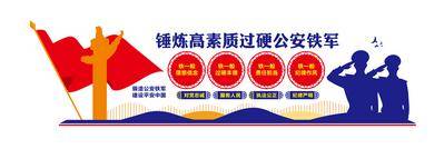 南门网 广告 展板 背景板 公安 警察 民警 文护墙 背景墙 监狱文化墙