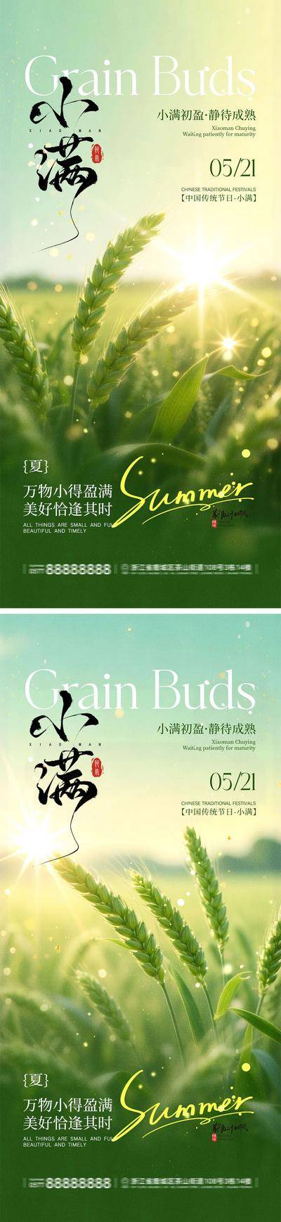 南门网 小满节气宣传海报