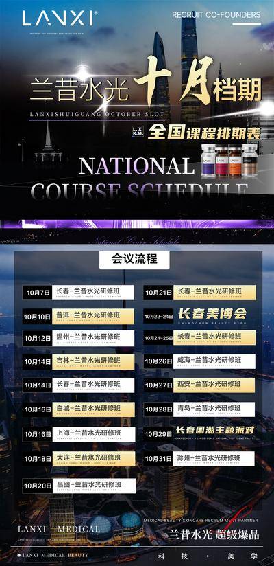 南门网 海报 医美 系列 课程 招商 品牌创业 微商 预热 造势 培训