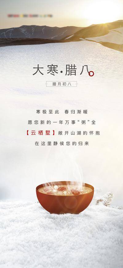 南门网 广告 海报 地产 大寒 冬天 二十四节气 腊八粥